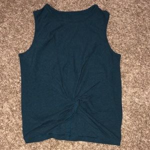 Dark teal crop tank